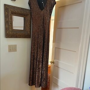 Johnny Was Black and Brown Maxi Dress